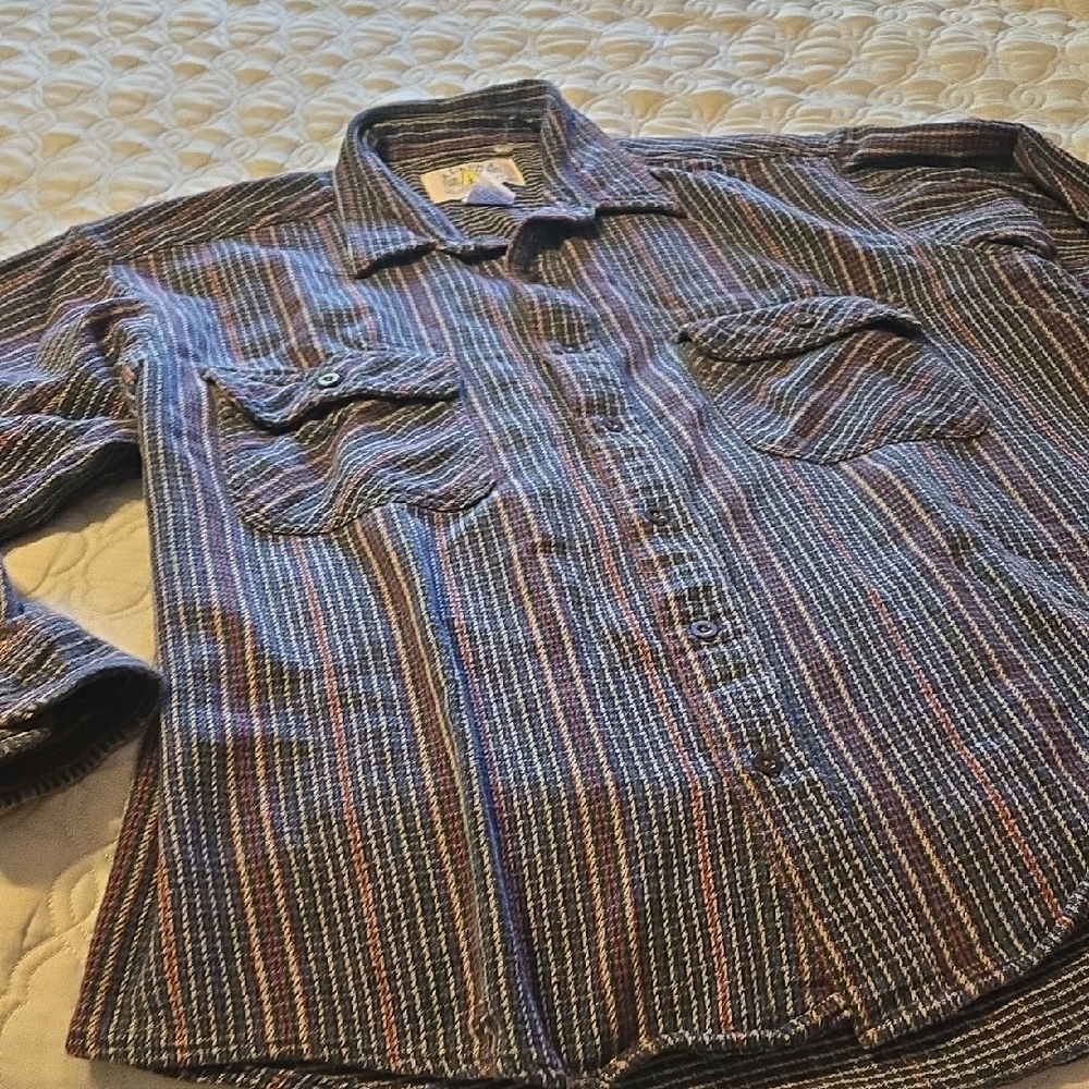 Alaska 1959 Striped Blue Long Sleeve Shirt